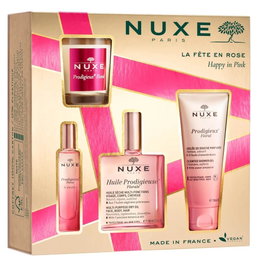 Nuxe Coffret Prodigieux Floral avec Huile, Gel Douche, Parfum et Bougie