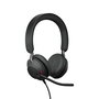 Jabra Evolve2 40 Casque filaire professionnel avec réduction de bruit passive, busylight et 3 microphones, USB-A/USB-C, pour communications unifiées