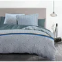 Home Linge Passion Parure de couette Luxor 240x260 cm - Housse et 2 taies 65x65 cm - 100% Coton 57 fils - Bleu