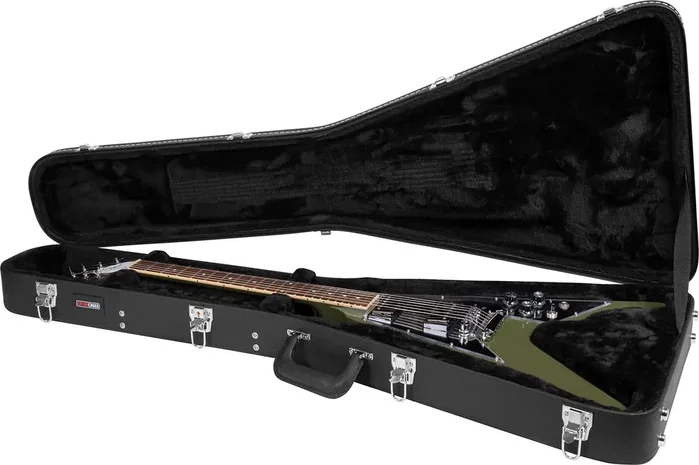 GATOR Gw Deluxe Étui pour Guitare Électrique Flying V - Noir, Bois
