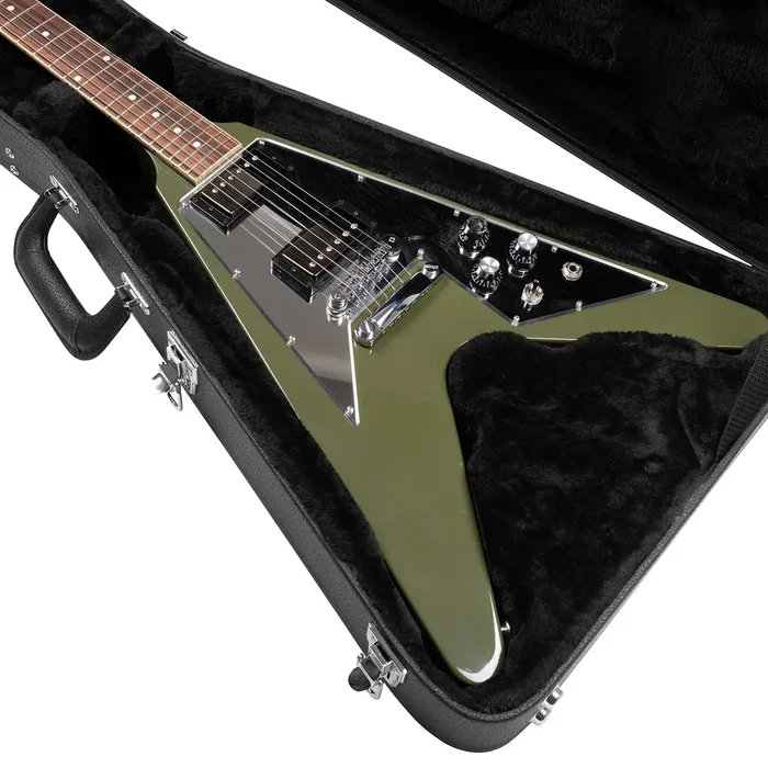 GATOR Gw Deluxe Étui pour Guitare Électrique Flying V - Noir, Bois