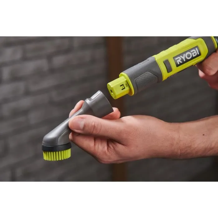 Ryobi Brosse de détail 4V - Diamètre 20 mm - Vitesse 200 tr/min - Certification IPX7 - Livrée avec 4 brosses