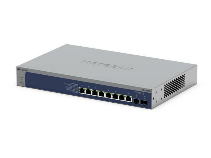 Netgear Commutateur Ethernet Géré 8 Ports 10G/Multi-Gigabit avec 2 Ports SFP+ 10G et Gestion Cloud Insight 1 an