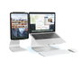 Rain Design mStand 360 Support Pivotant pour Ordinateur Portable en Aluminium Anodisé Argent - Compatible Macbook et PC