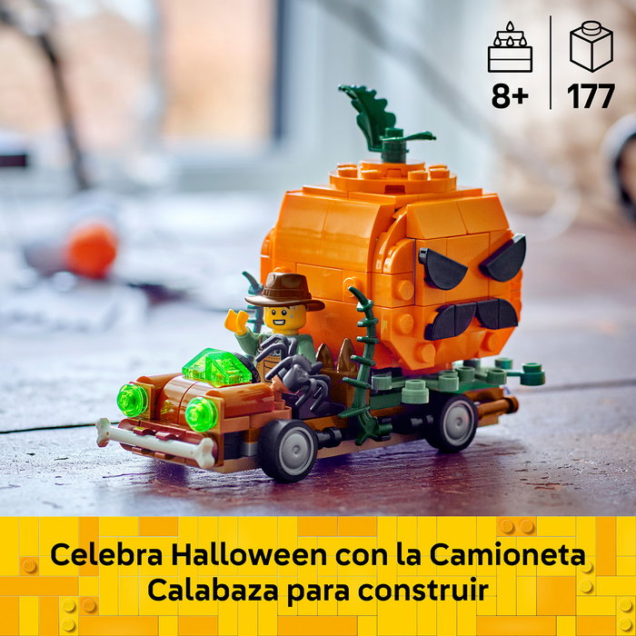 LEGO Set de construction Halloween 40822 - Camionnette Jack-O'-Lantern et citrouille géante