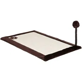 Trixie Tapis Griffoir pour Chats en Sisal et Peluche 70x45 cm avec Jouet à Ressort Antidérapant
