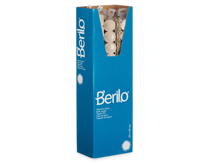 Berilo Tapis de Bain Antidérapant Brique Beige 54 x 55 x 6 cm PVC (Set de 6)
