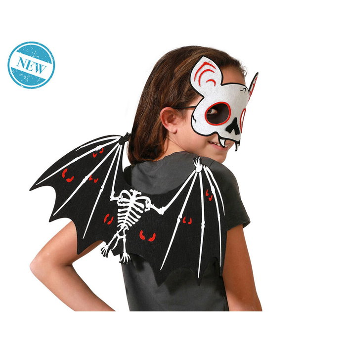 BigBuy Carnival Accessoire de déguisement de vampire avec ailes et masque