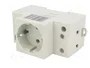 ETI POLAM Prise simple Schuko pour rail DIN