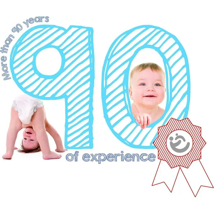 Roba - Théâtre de marionnettes de porte à suspendre, décor cirque en tissu, rouge et jaune