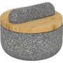 Joseph Joseph Dash Mortier et Pilon avec Couvercle en Bambou