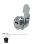 SATURNIA Serrure de remplacement pour boîte aux lettres 16 mm