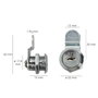 SATURNIA Serrure de remplacement pour boîte aux lettres 16 mm