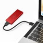 QOLTEC Boîtier pour disques M.2 SATA USB 3.0 en aluminium rouge