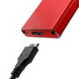 QOLTEC Boîtier pour disques M.2 SATA USB 3.0 en aluminium rouge