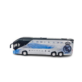 Eleven Force - Bus Officiel du Real Madrid CF 16669 - Réplique avec Portes Latérales Ouvrantes et Propulsion Arrière - Jouet Licence Officielle - À Partir de 3 Ans
