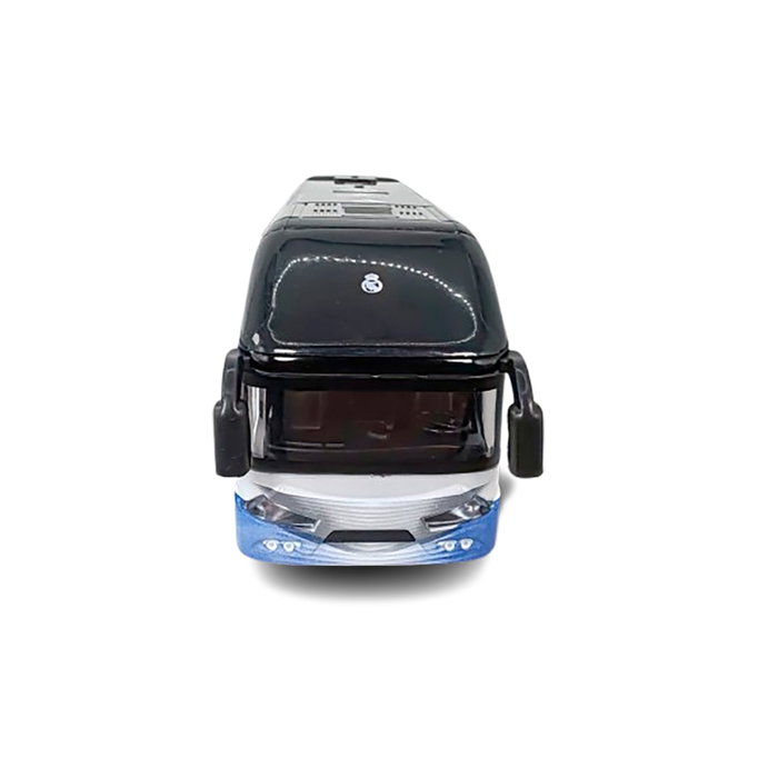 Eleven Force - Bus Officiel du Real Madrid CF 16669 - Réplique avec Portes Latérales Ouvrantes et Propulsion Arrière - Jouet Licence Officielle - À Partir de 3 Ans