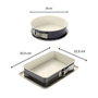 Dr. Oetker Ensemble de deux moules à charnière Back Trend (Rond 28 cm et Rectangulaire 28x18 cm)​