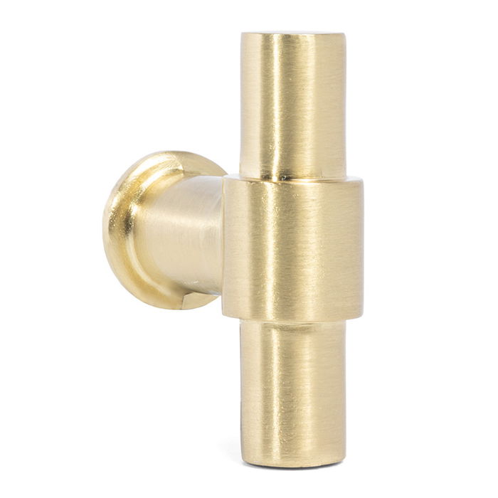 JANDEL Tirador ZMK "T" 50mm Finitions Noir Mat, Laiton et Nickel Finition Laqué pour Meuble et Tiroir