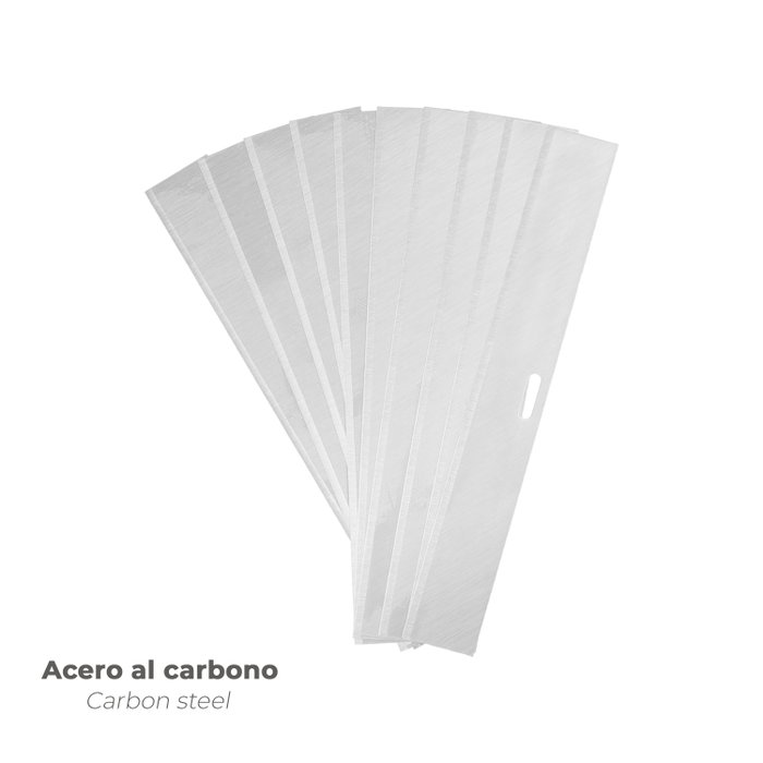 WOLFPACK LINEA PROFESIONAL Lot de 10 lames de rechange pour grattoir 10 cm