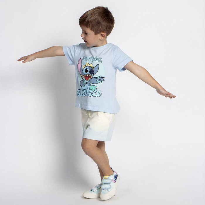 Stitch Pyjama Enfant 2 Pièces Bleu clair, 5 ans