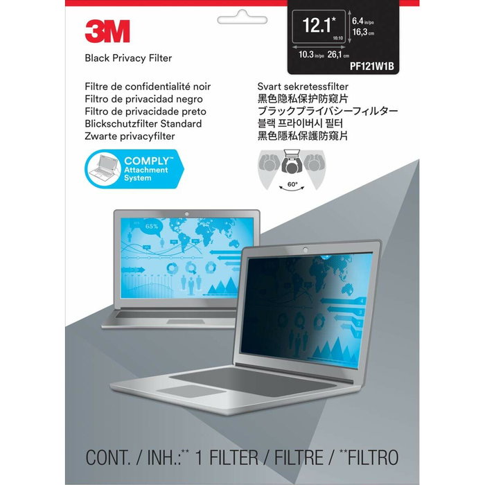 3M Filtre de Confidentialité pour Moniteur PF121W1B 12,1 pouces