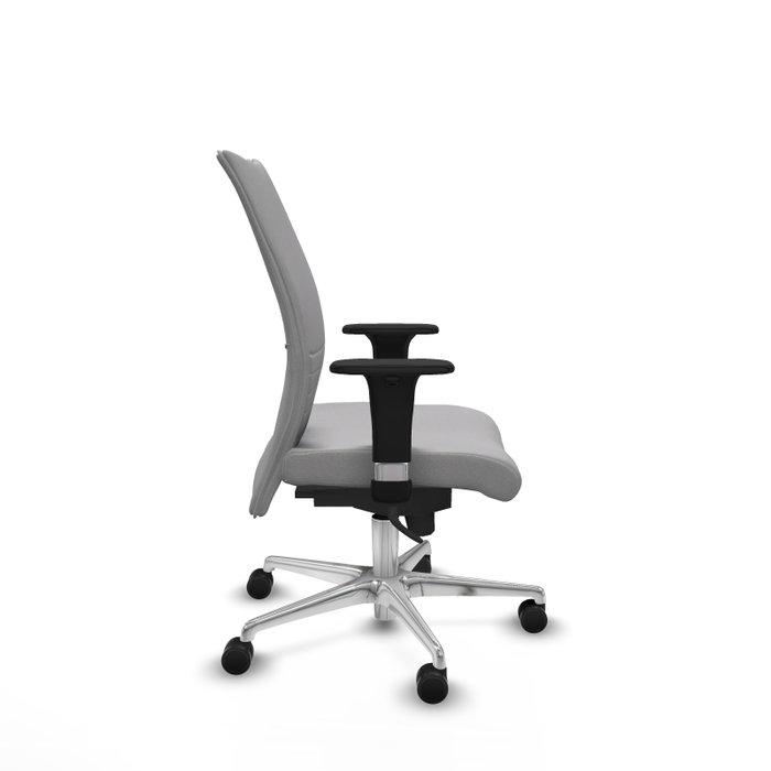 Piqueras Y Crespo Silla Albacete confidente, Gris clair, Mécanisme Sincro, Base Aluminium