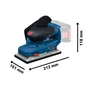 Bosch Professional Ponceuse Vibrante Sans Fil GSS18V-18 - Sac à Poussière et Feuille Abrasive Inclus - Ponçage Bois, Métal, Plâtre