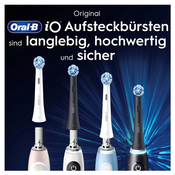 Oral-B iO Ultimate Cleaning Têtes de remplacement, Noir, Lot de 6