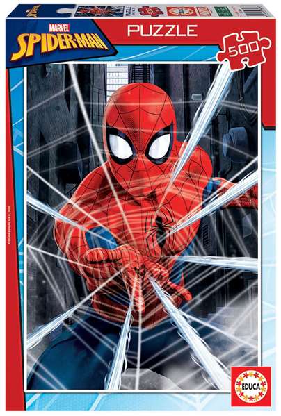 Educa Puzzle 500 pièces Spider-Man - Jeu de patience en espagnol/anglais - Pour adultes et enfants dès 11 ans