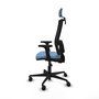 Piqueras Y Crespo Bormate - Chaise de bureau ergonomique, bleu ciel et noir, mécanisme asynchrone
