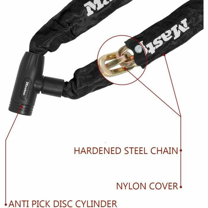 Master Lock Chaîne Antivol Vélo 90 cm en Acier Cémenté Master Lock Chaîne Antivol Vélo 90 cm en Acier Cémenté