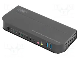 DIGITUS Commutateur KVM 4K, UHD 2160p, HDCP 2.2, noir
