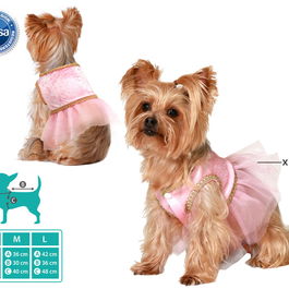 Déguisement pour Chien Tutu de Ballerine Rose Taille S en Polyester - Costume de Mascotte Personnage de Conte