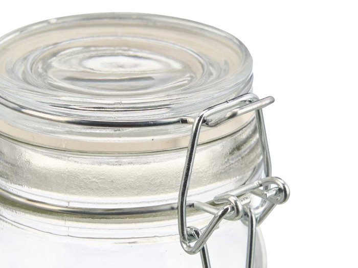Vivalto Pot en Verre Hermétique - 150 ml - Transparent - 9x9.5x6.5 cm (Set de 24) Vivalto Pot en Verre Hermétique - 150 ml - Transparent - 9x9.5x6.5 cm (Set de 24)