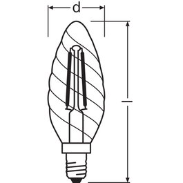 Ledvance/Osram Ampoule LED Classique E14 3,4W 470Lm 4000K Dimmable