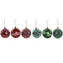 Boules de Noël Home ESPRIT Rouge Vert PVC 16 x 16 x 24 cm (2 Unités)