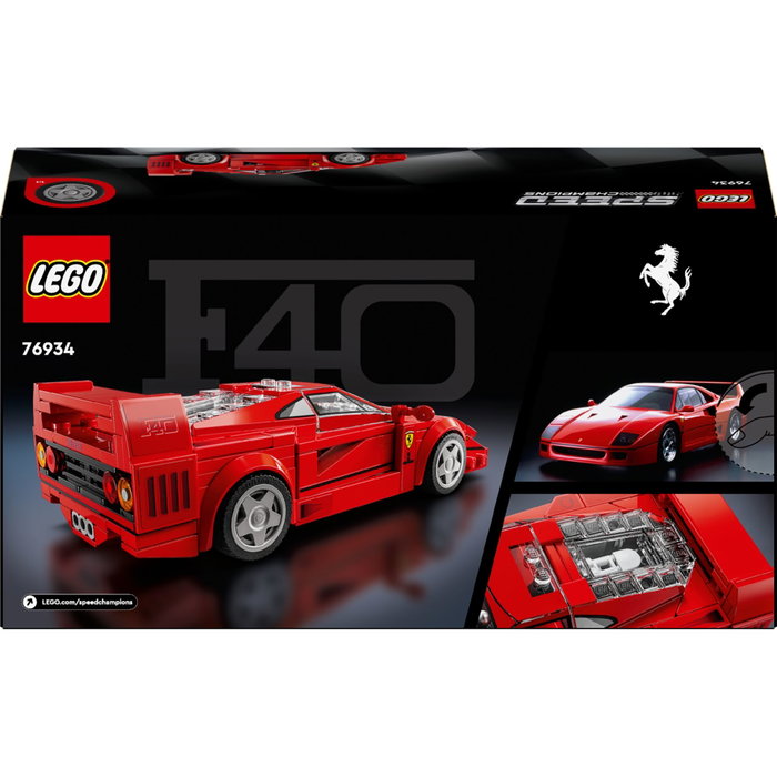 LEGO Speed Champions Ferrari F40 Supercar 76934 avec Minifigurine Pilote LEGO Speed Champions Ferrari F40 Supercar 76934 avec Minifigurine Pilote