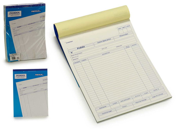 Pincello Bloc de commandes 50 feuilles avec copie 21 x 0.5 x 28.5 cm (Set de 36) Pincello Bloc de commandes 50 feuilles avec copie 21 x 0.5 x 28.5 cm (Set de 36)