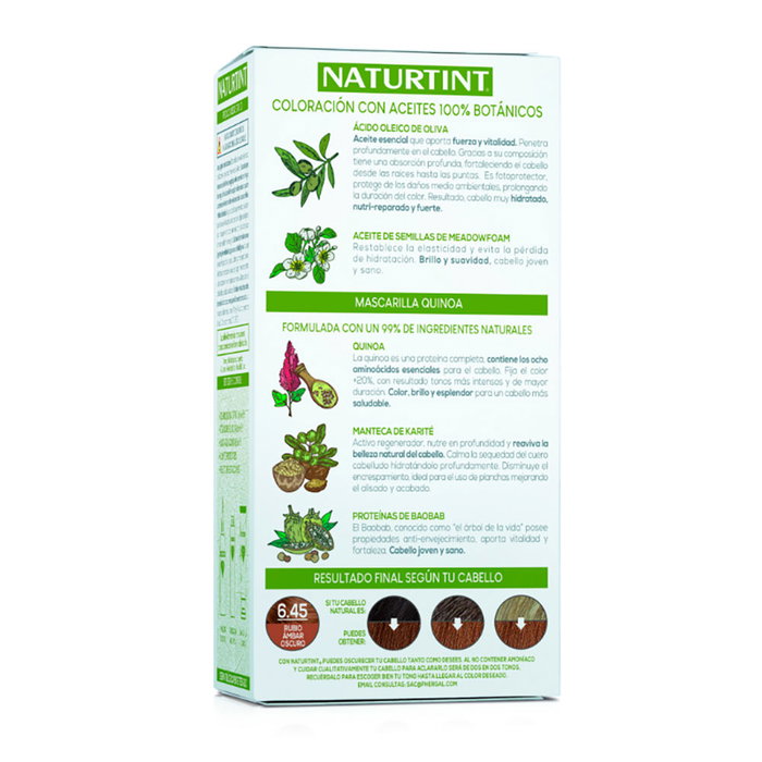 Naturtint Coloration sans ammoniaque n° 6.45 - Blond ambré foncé 170 ml Naturtint Coloration sans ammoniaque n° 6.45 - Blond ambré foncé 170 ml