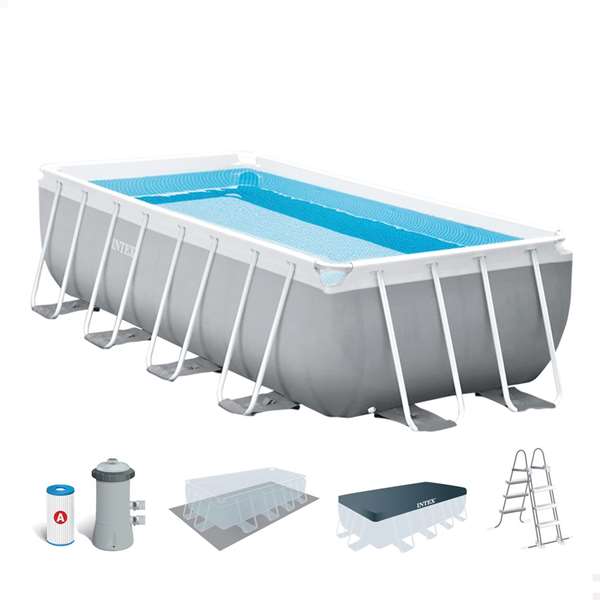 Intex Piscine rectangulaire Prism Frame avec filtre et échelle (3785L) Intex Piscine rectangulaire Prism Frame avec filtre et échelle (3785L)