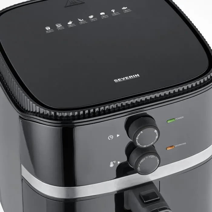 SEVERIN Friteuse sans huile FR2452 - 5L, 1500W, 8 programmes de cuisson SEVERIN Friteuse sans huile FR2452 - 5L, 1500W, 8 programmes de cuisson