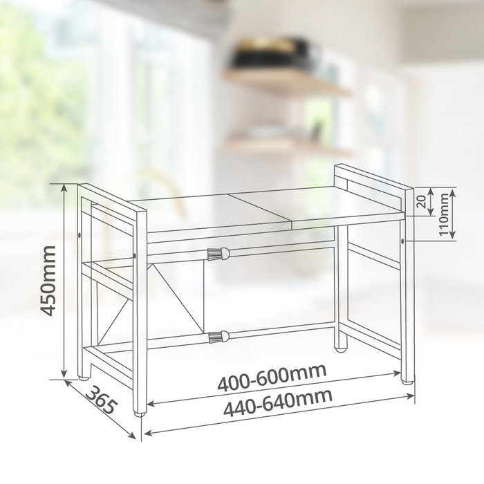 Holmios Étagère organisatrice de cuisine Blanche