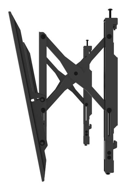 B-Tech BT8443 Support mural à bras tirants pour écran plat, inclinaison et pivot, ajustement latéral, VESA jusqu'à 650x400 mm, charge 35 kg