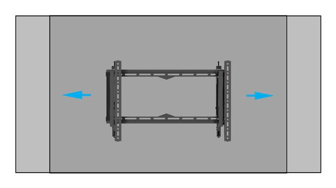B-Tech BT8443 Support mural à bras tirants pour écran plat, inclinaison et pivot, ajustement latéral, VESA jusqu'à 650x400 mm, charge 35 kg