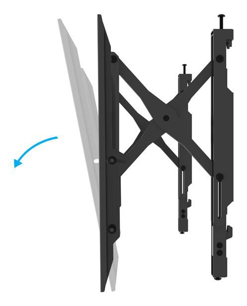 B-Tech BT8443 Support mural à bras tirants pour écran plat, inclinaison et pivot, ajustement latéral, VESA jusqu'à 650x400 mm, charge 35 kg
