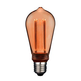 Fbright ST64 Edison Ampoule LED Décorative E27 4W 1800K Lumière Chaude Ambre Vintage Ø64 x 142mm