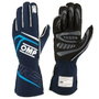 OMP Gants First FIA 8856-2018 MY2025 Bleu marine / Cyan Taille L