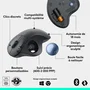 Logitech ERGO M575S Souris ergonomique sans fil vertical Graphite, précision optique, connexion USB
