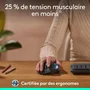 Logitech ERGO M575S Souris ergonomique sans fil vertical Graphite, précision optique, connexion USB